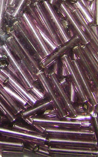 Стеклярус калиброванный гладкий глянцевый фиолетовый