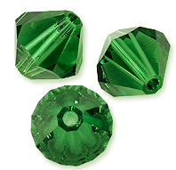 Кристалл Сваровски (Swarovski) биконус 10 шт. Цвет – Fern Green