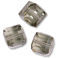 Кристалл Сваровски (Swarovski) кубик 4 мм, цвет - Black Diamond