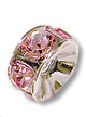 Рондель с кристаллами Сваровски (Swarovski) Цвет – розовый