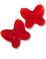 Кристалл Сваровски (Swarovski) бабочка. Цвет –  ярко-красный