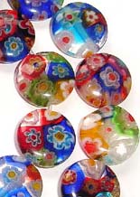 Бусины стеклянные миллефиори (венецианские, millefiore) круглые цветные 12 мм