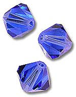 Кристалл Сваровски (Swarovski) биконус 10 шт. Цвет – Sapphire