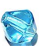 Бусины стеклянные, граненые, форма – бикон (bicone), ярко-голубые