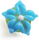 Бусины лэмпворк (lampwork) Цветок маленький голубой