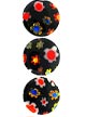 Бусины стеклянные миллефиори (millefiori) 10 мм, круглые черные