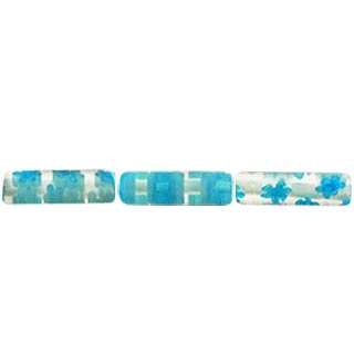 Бусины стеклянные миллефиори (венецианские, millefiore) цилиндры прозрачные 4х13 мм