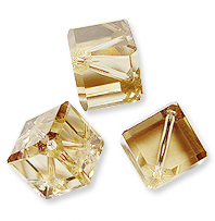 Кристалл Сваровски (Swarovski) кубик диагональ, цвет - Crystal Golden Shadow