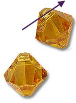Кристалл-подвеска Сваровски (Swarovski) биконус. Цвет – топаз