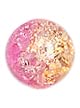 Бусины стеклянные "Кракелюр" круглые, 10 мм. Цвет - розовый и желтый