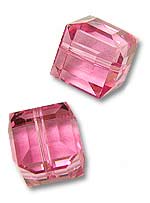 Кристалл Сваровски (Swarovski) кубик 6 мм, цвет - розовый