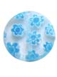Бусины стеклянные миллефиори (millefiore) 14 мм, круглые прозрачные голубые