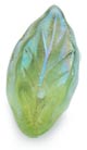 Бусины стеклянные "Листочки" 10 шт., маленькие травяные (арт. 12)