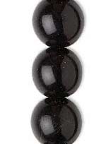 Бусины стеклянные (Чешское стекло) круглые, 10 мм. Непрозрачные, цвет - черный