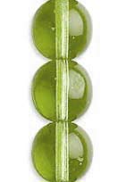 Бусины стеклянные (Чешское стекло) круглые, 10 мм. Цвет - оливковый