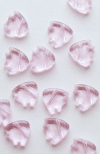 Бусины стеклянные \"Рыбки\" цвет прозрачный розовый