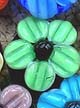 Бусины стеклянные лэмпворк (lampwork) Цветок зеленый