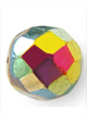 Бусины стеклянные (Чешское стекло) граненые, круглые, 10 мм. Цвет – прозрачный с разноцветным покрытием