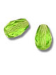 Бусины стеклянные (Чешское стекло) граненые. Капля 10х7 мм. Цвет – зеленый