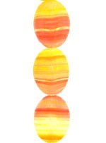 Бусины стеклянные (Чешское стекло) овальные желто-розовые
