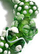 Бусины стеклянные лэмпворк, набор "Зеленый" арт. 12920