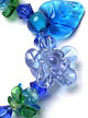 Бусины стеклянные лэмпворк, набор "Орхидеи голубые", арт. 8586