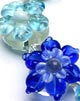 Бусины стеклянные лэмпворк, набор "Орхидеи голубые", арт. 8014