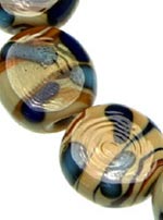 Бусины стеклянные лэмпворк (венецианские, lampwork) полосатые диски
