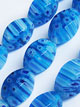Бусины стеклянные миллефиори (millefiori) спиральки голубые