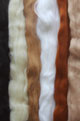 Набор шерсти для валяния. Цвета: чёрный, рыжий, коричневый, песочный, молочный, белый