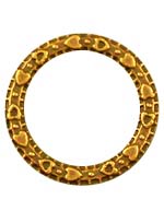 Коннектор Кольцо с сердечками, цвет – античное золото