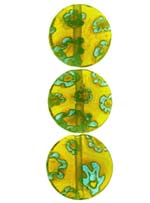 Бусины стеклянные миллефиори (millefiore) круглые лимонные 10 мм