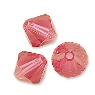 Кристалл Сваровски (Swarovski) биконус 10 шт. Цвет – Indian Pink